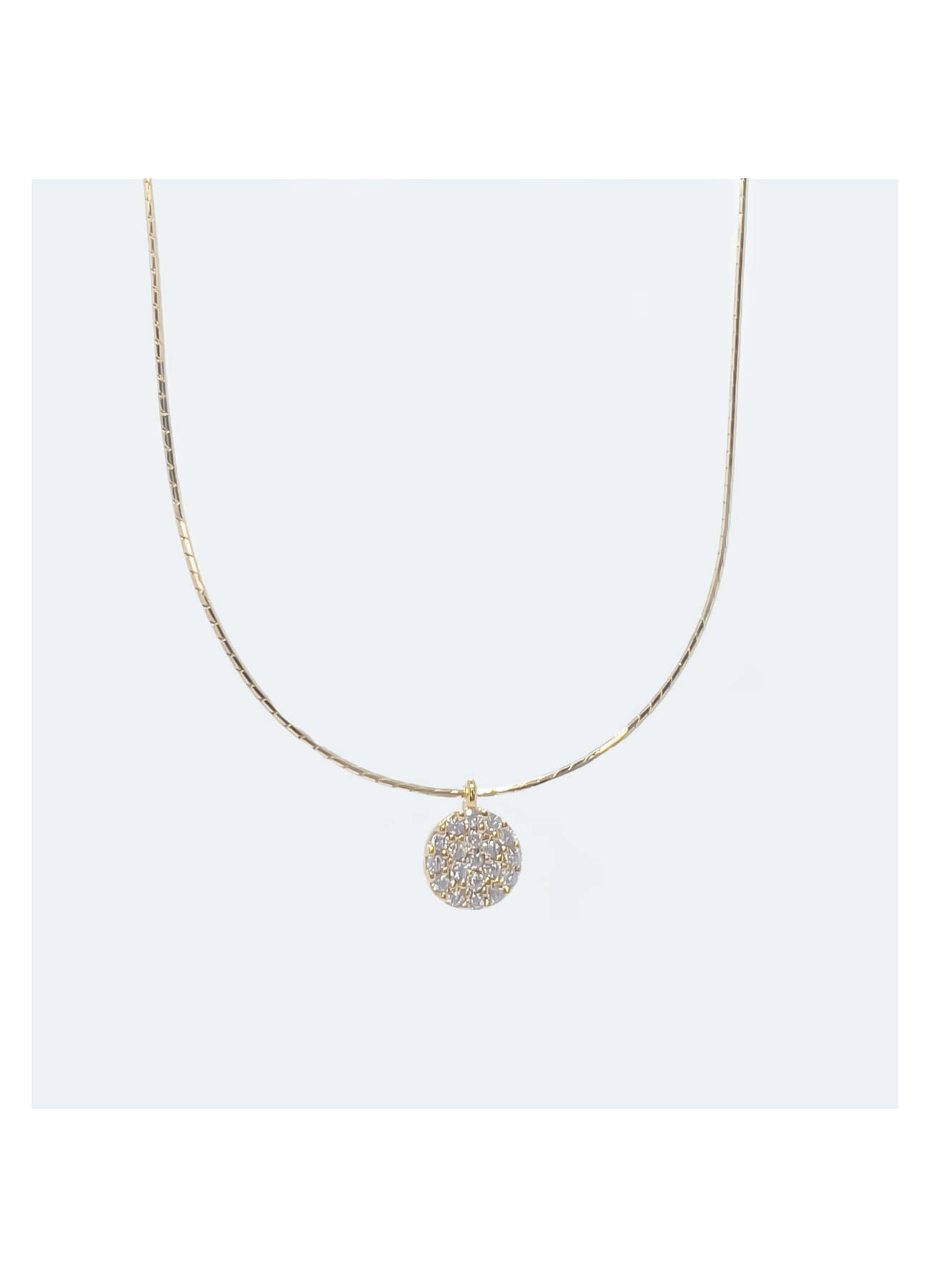 06n -zircon round necklace 지르콘 라운드 네클리스